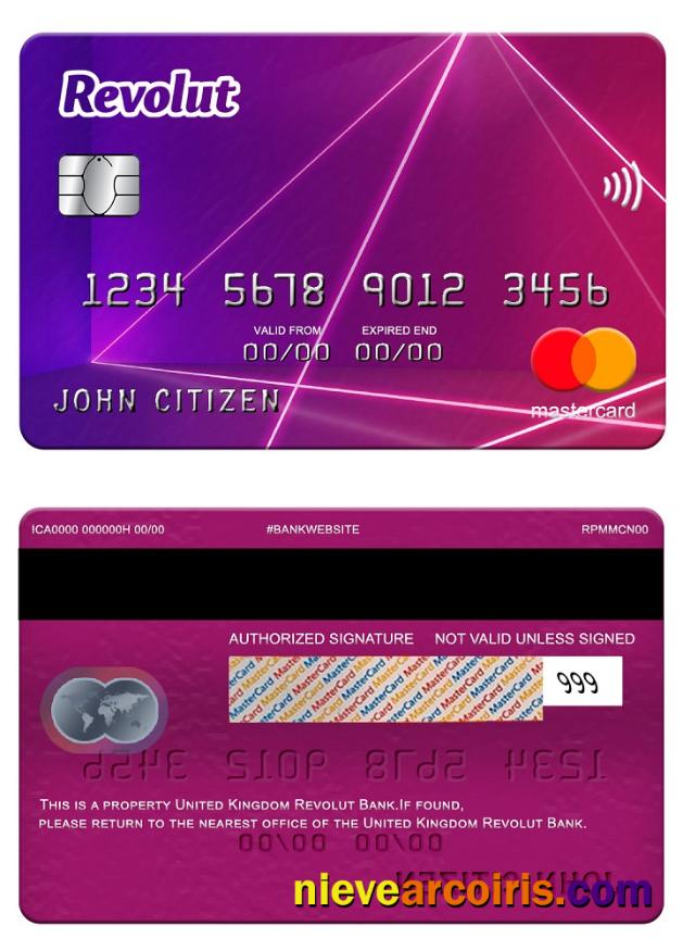 United Kingdom Revolut Bank mastercard